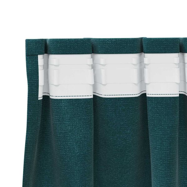 vidaXL Zatemňovacie závesy 2 pcs Tmavozelená 140 x 245 cm Zamat