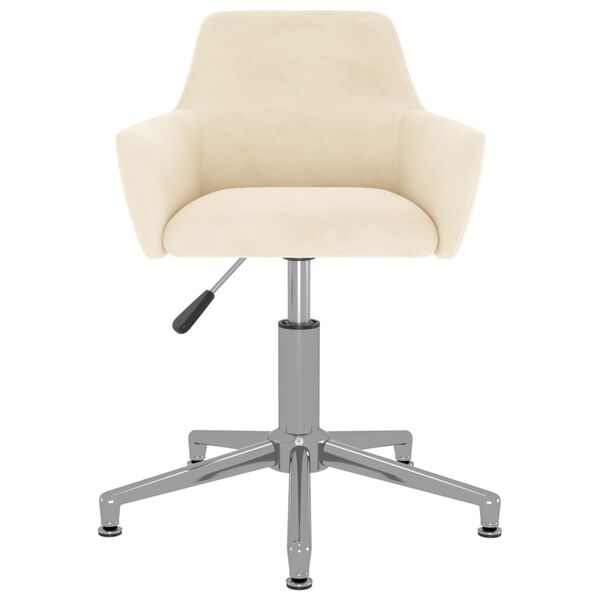 vidaXL Otočn&eacute; jed&aacute;lensk&eacute; stoličky 6 ks kr&eacute;mov&eacute; zamatov&eacute;