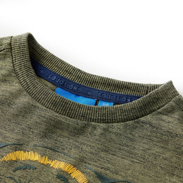 Detsk&eacute; tričko s dlh&yacute;mi ruk&aacute;vmi kaki melanž 140