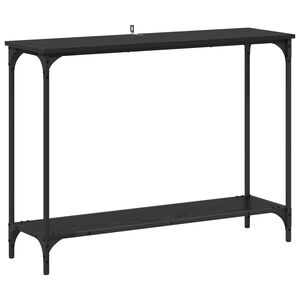 vidaXL Konzolov&yacute; st&ocirc;l Čierny dub 101 x 30.5 x 75 cm Kompozitn&eacute; drevo