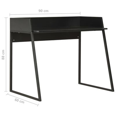 vidaXL Stôl čierny 90x60x88 cm