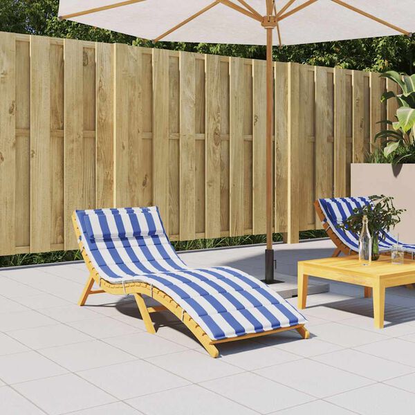 vidaXL Podložka na ležadlo modro-biela 180x60x4 cm oxfordsk&aacute; l&aacute;tka