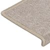 vidaXL Schodové rohože 15 ks 65x21x4 cm taupe s obdĺžnikovým okrajom