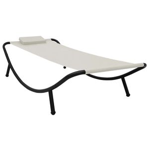 vidaXL Z&aacute;hradn&aacute; posteľ kr&eacute;mov&aacute; 200x90 cm oceľov&aacute;