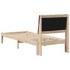 vidaXL R&aacute;m postele s čal&uacute;nen&yacute;m čelom s čelnou doskou Hned&aacute; 80 x 200 cm