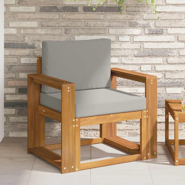 vidaXL Vonkaj&scaron;ia pohovka Mas&iacute;vne ak&aacute;ciov&eacute; drevo a polyester