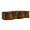 vidaXL TV n&aacute;stenn&eacute; skrinky s LED svetlami 2 ks dymov&yacute; dub 60x35x31 cm