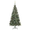 vidaXL Osvetlen&yacute; umel&yacute; vianočn&yacute; stromček s guľami 210 cm