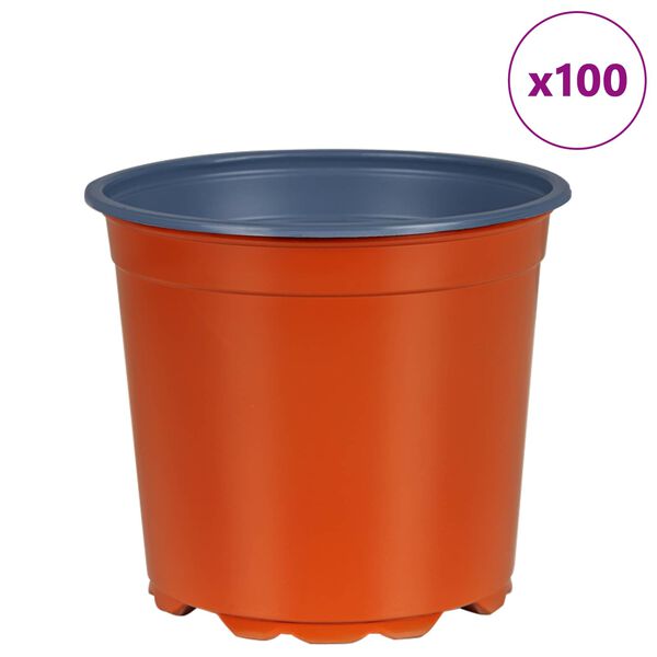 vidaXL Kvetinov&yacute; kvetin&aacute;č 100 pcs Keramika &Oslash; 15 x 13 cm Plast