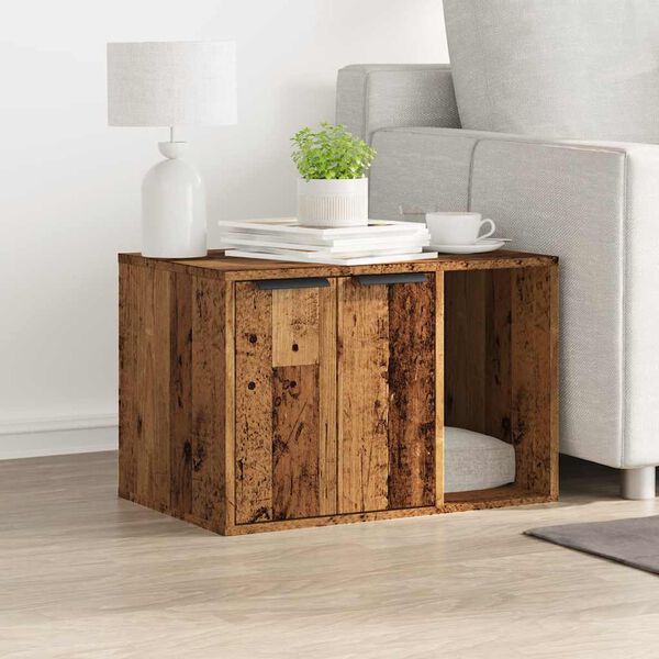 vidaXL Uzavret&yacute; box na stelivo star&eacute; drevo 60x40x40cm kompozitn&eacute; drevo