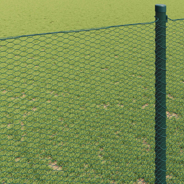 vidaXL Hexagon&aacute;lny plot Zelen&aacute; 1,4 x 10 m PVC