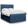 vidaXL Boxspring posteľ s matracom modr&yacute; 140x190 cm l&aacute;tka