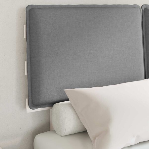 vidaXL R&aacute;m postele s čal&uacute;nen&yacute;m čelom Svetlosiv&aacute; 120 x 200 cm