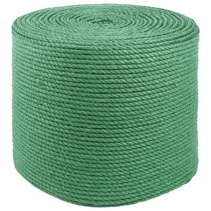 vidaXL Jutov&eacute; lano 6 mm Zelen&aacute; 100% Tossa juta