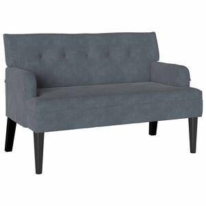 vidaXL Chesterfield lavica Tmavo &scaron;ed&aacute; 112 x 65,5 x 75 cm Zamat