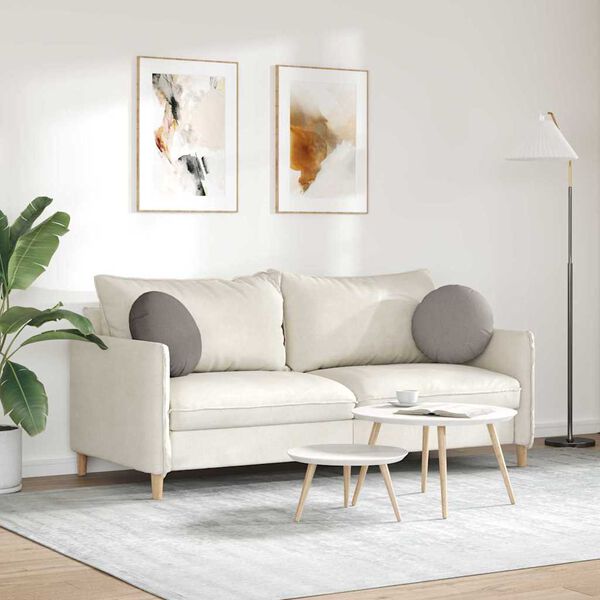 vidaXL Vank&uacute;&scaron;e na sedenie 2 pcs Sivohned&aacute; &Oslash;40 x 13 cm l&aacute;tka