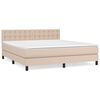 vidaXL Boxspring posteľ s matracom kapuč&iacute;nov&aacute; 180x200 cm umel&aacute; koža