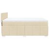 vidaXL Posteľn&yacute; r&aacute;m boxspring s matracom kr&eacute;mov&yacute; 140x200 cm l&aacute;tka