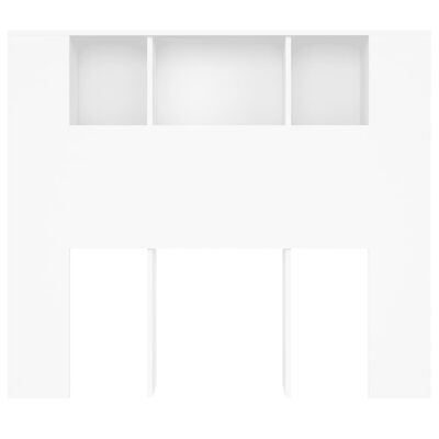 vidaXL Čelo postele so skrinkou biele 120x18,5x102,5 cm