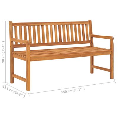vidaXL 3-miestna záhradná lavička so stolíkom 150 cm, tíkový masív