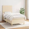 vidaXL Boxspring posteľ s matracom kr&eacute;mov&aacute; 100x200 cm l&aacute;tka