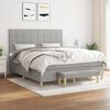 vidaXL Boxspring posteľ s matracom svetlosiv&aacute; 100x200 cm l&aacute;tka