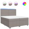 vidaXL Boxspring posteľ s matracom sivohned&yacute; 200x200 cm l&aacute;tka