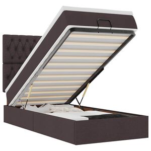 vidaXL Osmansk&yacute; r&aacute;m postele s matracom tmavohned&aacute; 90x190 cm l&aacute;tka