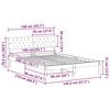 vidaXL Rám postele Hnedá a svetlo šedá 140 x 200 cm Borovicový masív