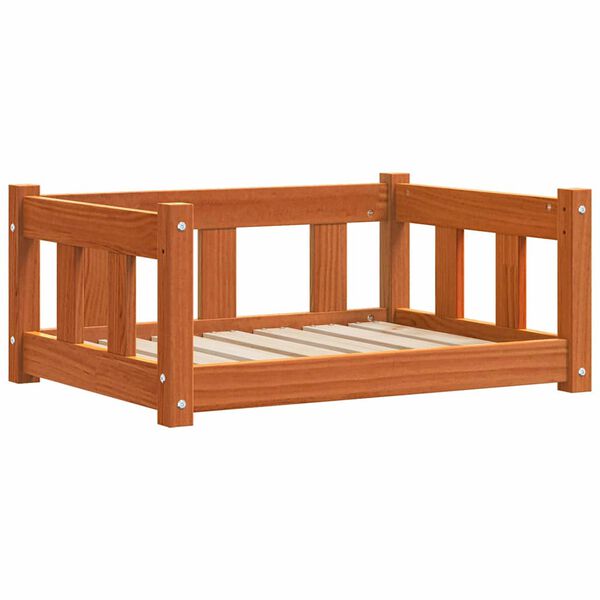 vidaXL Psia postel' s úložiskom Včelí hnedý 65,5 x 50,5 x 28 cm