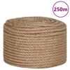 vidaXL Lano zo 100% juty 12 mm 250 m