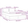 vidaXL Posteľn&yacute; r&aacute;m boxspring s matracom čierny 140x210 cm zamat