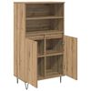 vidaXL Highboard Hned&aacute; 60 x 36 x 110 cm Kompozitn&eacute; drevo