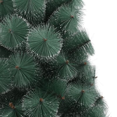 vidaXL Osvetlený umelý vianočný stromček+stojan, zelený 180 cm, PET