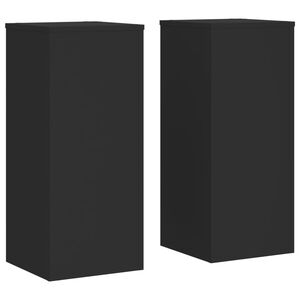 vidaXL Stojany na rastliny 2 ks čierne 30x30x70 cm kompozitn&eacute; drevo