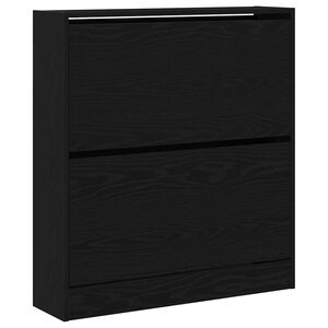 vidaXL Skriňa na top&aacute;nky 80 x 21 x 87,5 cm Kompozitn&eacute; drevo Čierny dub