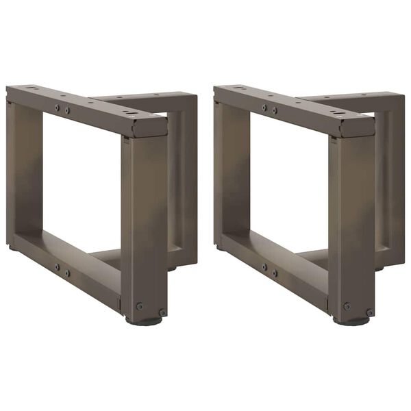 vidaXL Nohy konferenčn&eacute;ho stol&iacute;ka v tvare T, 2 ks, čierne, 50x25x(30-31) cm, oceľov&eacute;