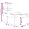 vidaXL Posteľn&yacute; r&aacute;m boxspring s matracom sivohned&yacute; 90x190 cm l&aacute;tka
