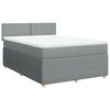 vidaXL Boxspring posteľ s matracom svetlosiv&aacute; 100x200 cm l&aacute;tka