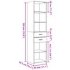 vidaXL Vysok&aacute; skrinka, dub sonoma 45x42,5x185 cm, kompozitn&eacute; drevo