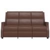 vidaXL 3-miestne sklápacie masážne kreslo, hnedé, umelá koža