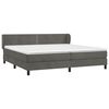 vidaXL Posteľn&yacute; r&aacute;m boxspring s matracom tmavosiv&yacute; 200x200 cm zamat