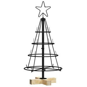 vidaXL Kovov&yacute; vianočn&yacute; stromček so stojanom KUOPIO 60 cm Oceľ Čierna