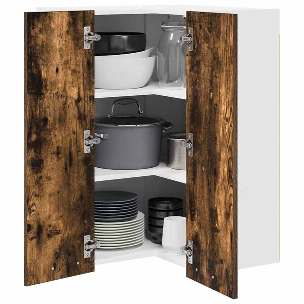 vidaXL Z&aacute;vesn&aacute; skrinka s &uacute;ložiskom &Uacute;den&yacute; dub a biely 57 x 57 x 80 cm