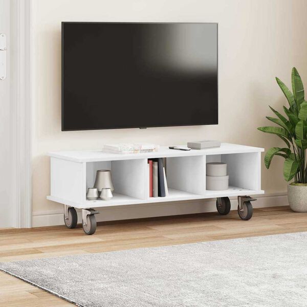 vidaXL TV stol&iacute;k Biela 100 x 35 x 35 cm Kompozitn&eacute; drevo
