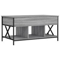 vidaXL Konferenčný stolík sivý sonoma 100x55x50 cm kompoz. drevo a kov