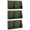 vidaXL Oporn&yacute; m&uacute;r 6 ks 40 x 12 x 30 cm Oceľ Olivovo zelen&aacute;