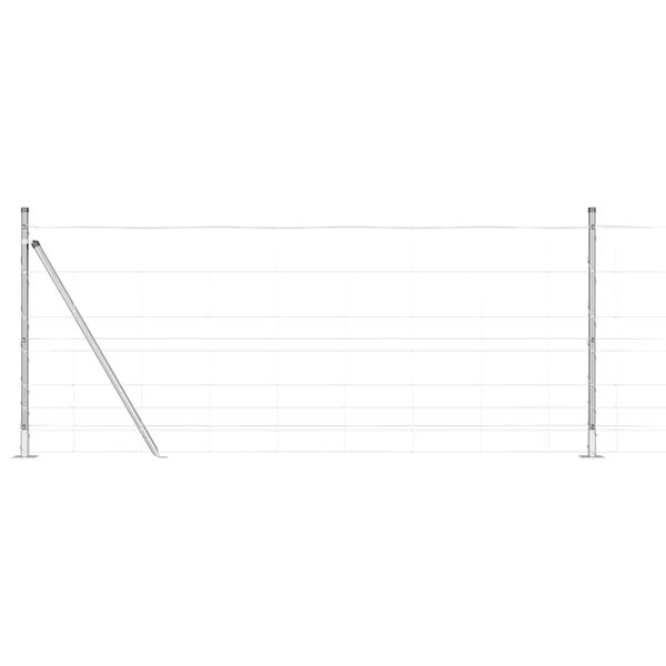 vidaXL Stĺp na plot. Zinkovan&yacute; 100 x 1 m Oceľ