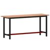 vidaXL Pracovn&yacute; st&ocirc;l 180x55x81,5 cm mas&iacute;vny buk a kov