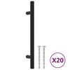 vidaXL Rukov&auml;te na skrinku 20 ks čierne 128 mm nehrdzavej&uacute;ca oceľ